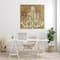 Stupell Industries Vintage Glam Crystal Chandelier Rustic Distressed Gold Background Canvas Wall Art